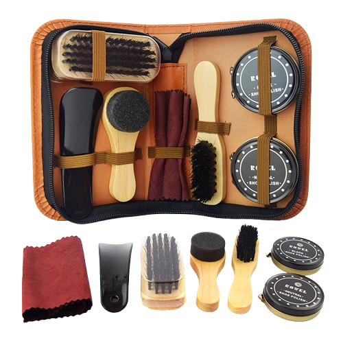 Leather Shoe Polish Bag