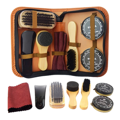 Leather Shoe Polish Bag
