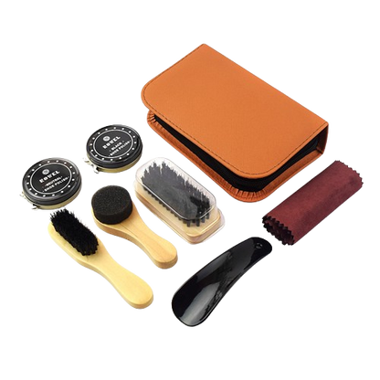 Leather Shoe Polish Bag