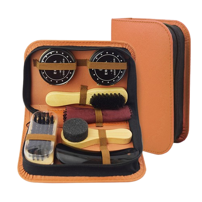 Leather Shoe Polish Bag