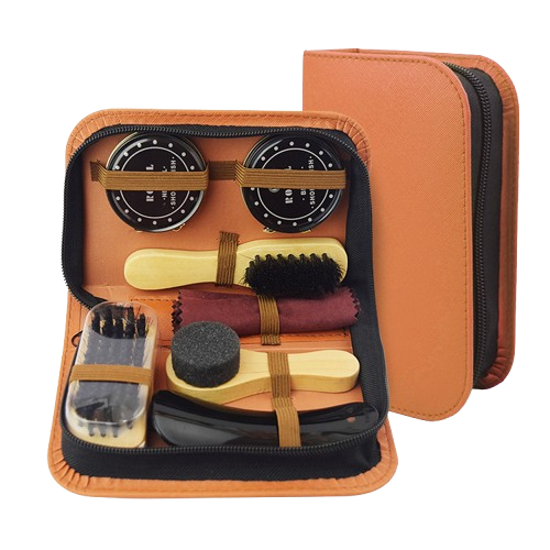 Leather Shoe Polish Bag